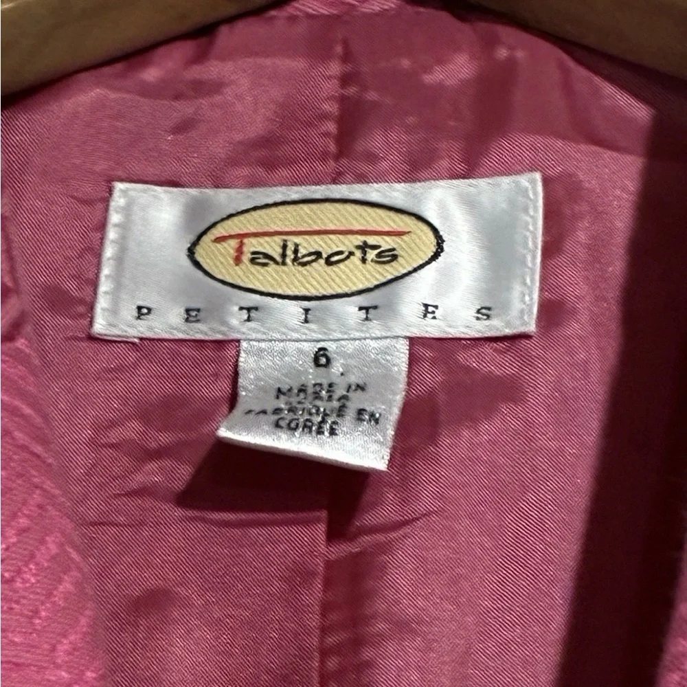 Talbots Raspberry Textured Blazer - Picture 3 of 3
